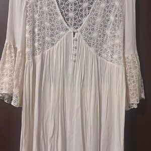 Elegant Cream Lace Women's Top
